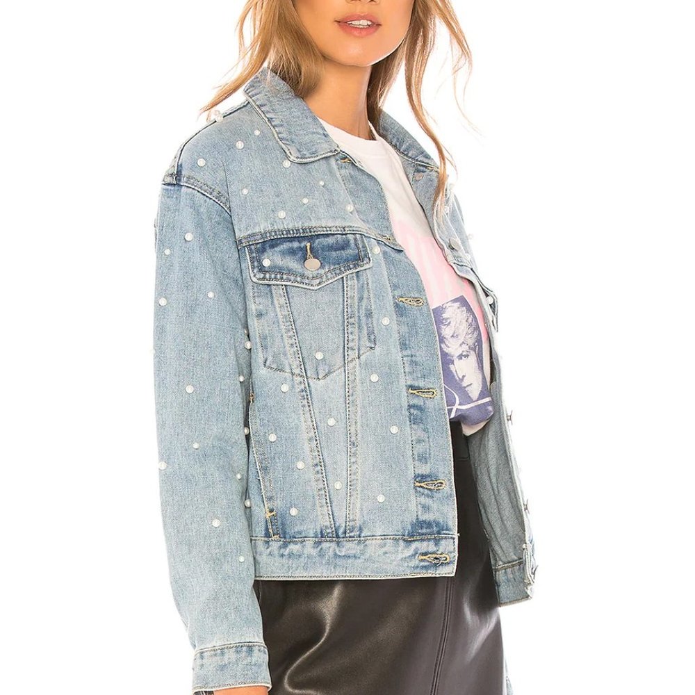 Revolve Superdown Pearl Denim Jacket - image 2
